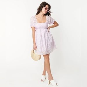 Unique Vintage Lilac Baby Doll Dress Small